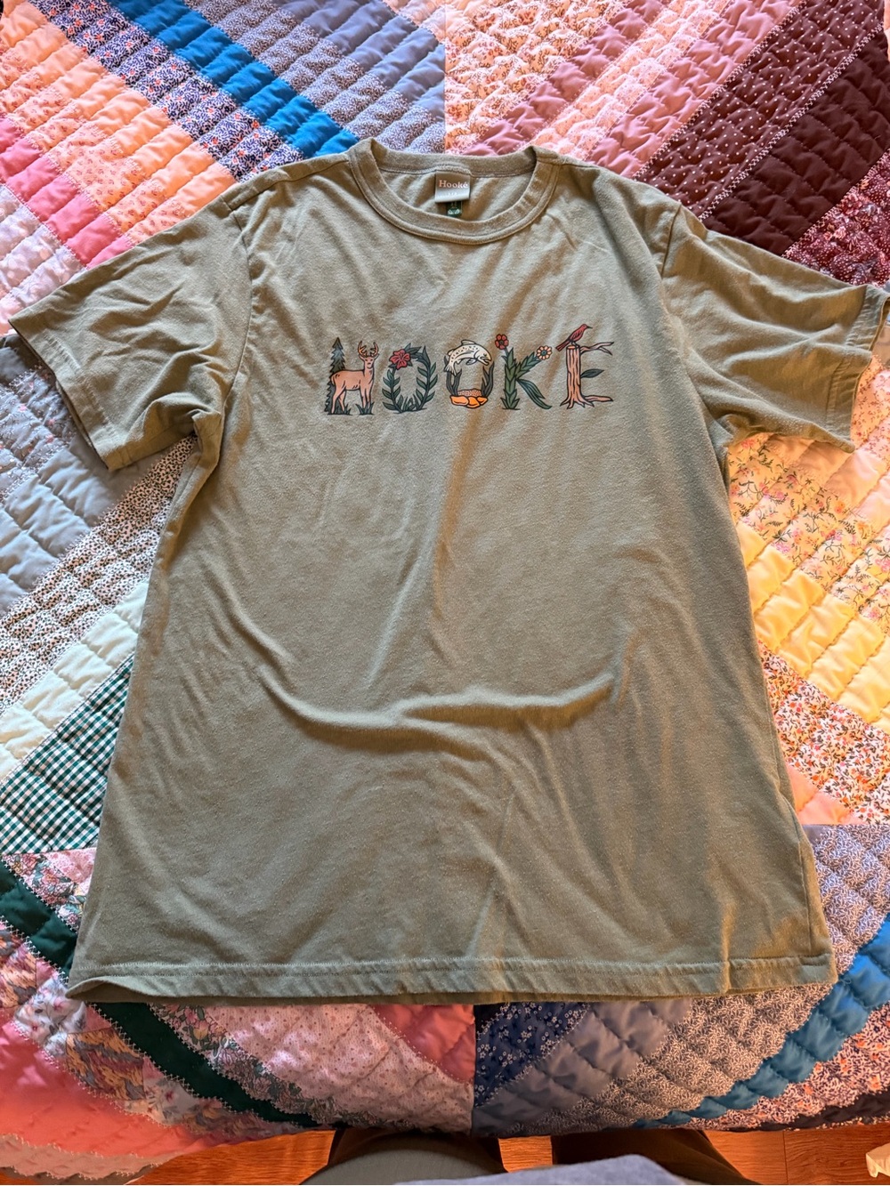 Hooke Olive Green Short Sleeve Graphic Tee